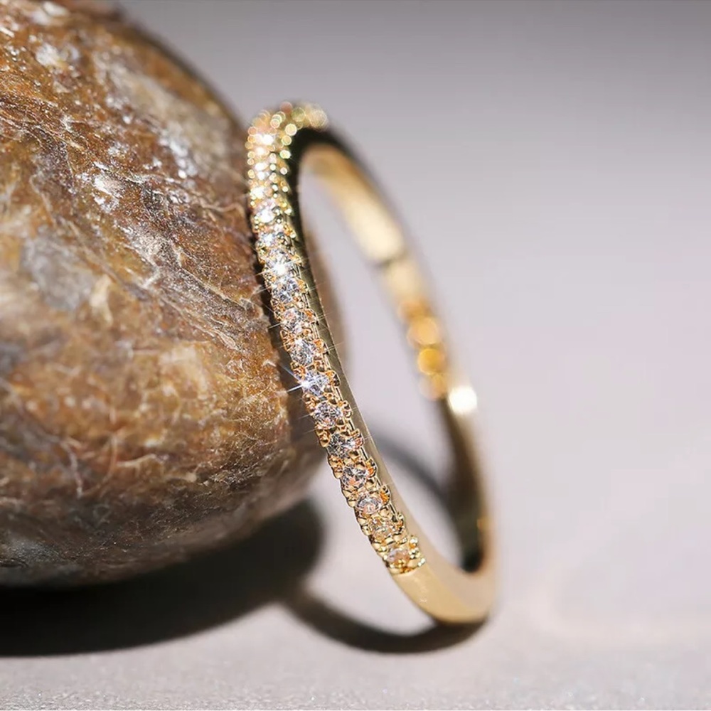Elegant Gold Rings for Women Cubic Zirconia Jewelry